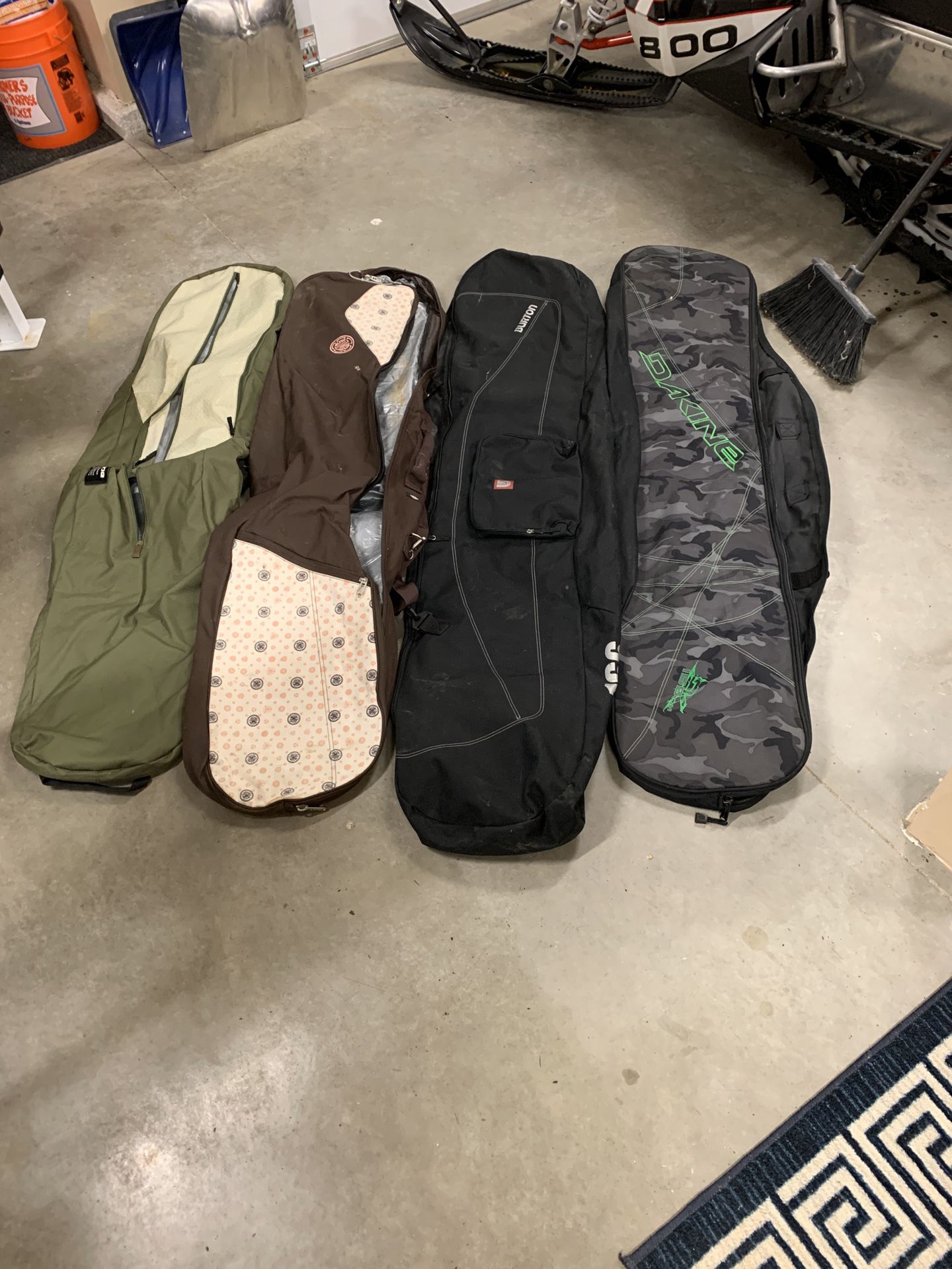 Snowboard bags all different brands size 155cm