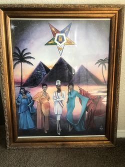 OES Order Of Eastern Star Framed Picture