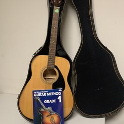 Yamaha F-13 Acoustic Guitar + Case, Tuner & Strap