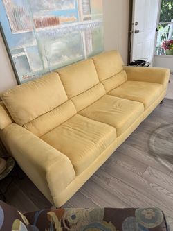 Free 7 foot Natuzzi microfiber sofa