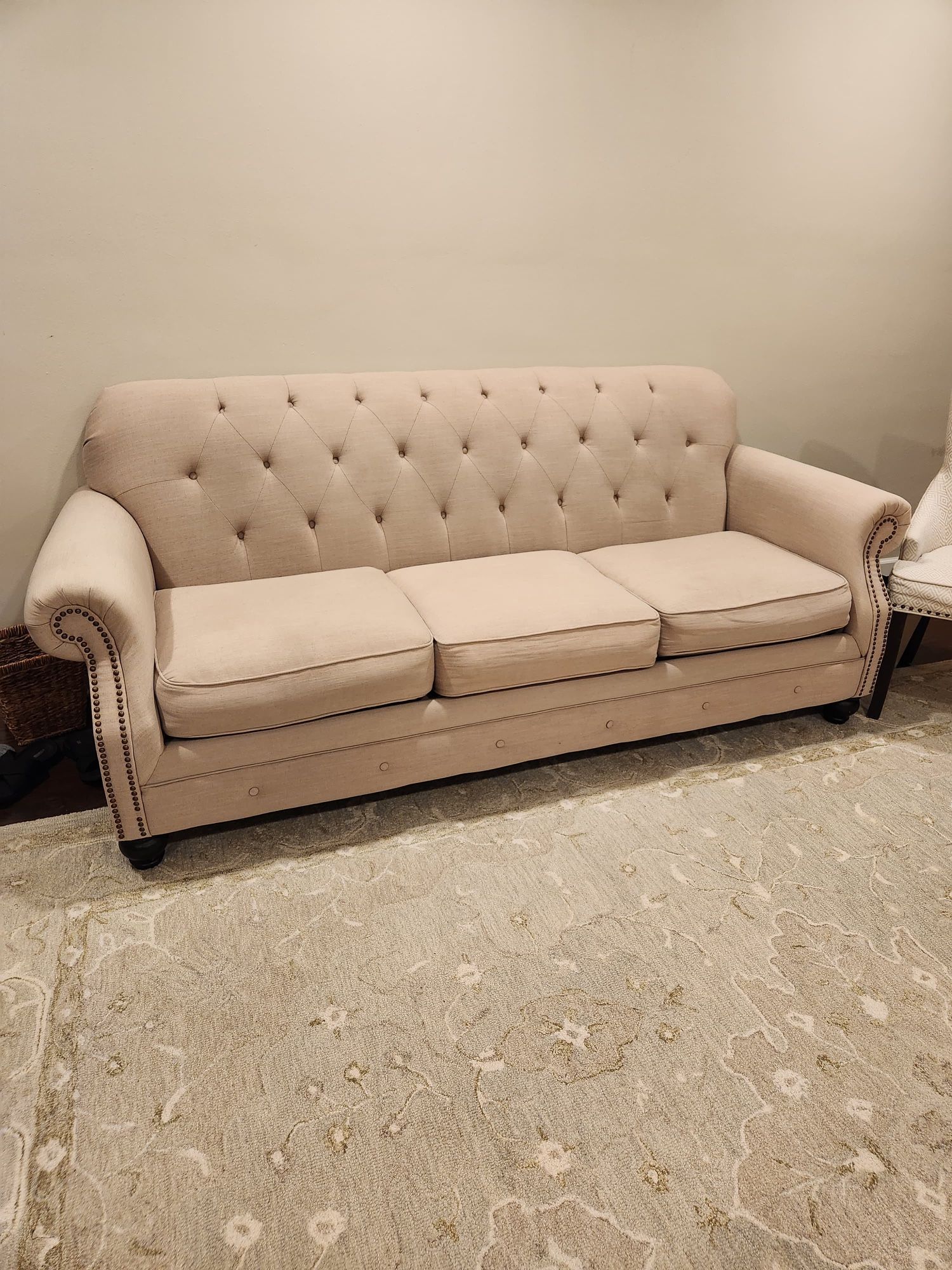 Cream Sofa- Great Condition -Very Comfortable 