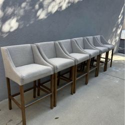 (6) CLASSIC CONCEPT INC BAR STOOLS MINT: Retail $425 Priced Per Stool RH Restoration Hardware