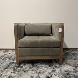 Grey Fabric Club Chair