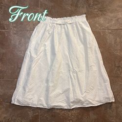 Universal Thread White Eyelet A-Line Skirt