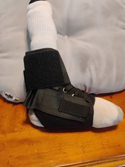 Black Lace-Up Ankle Brace Support