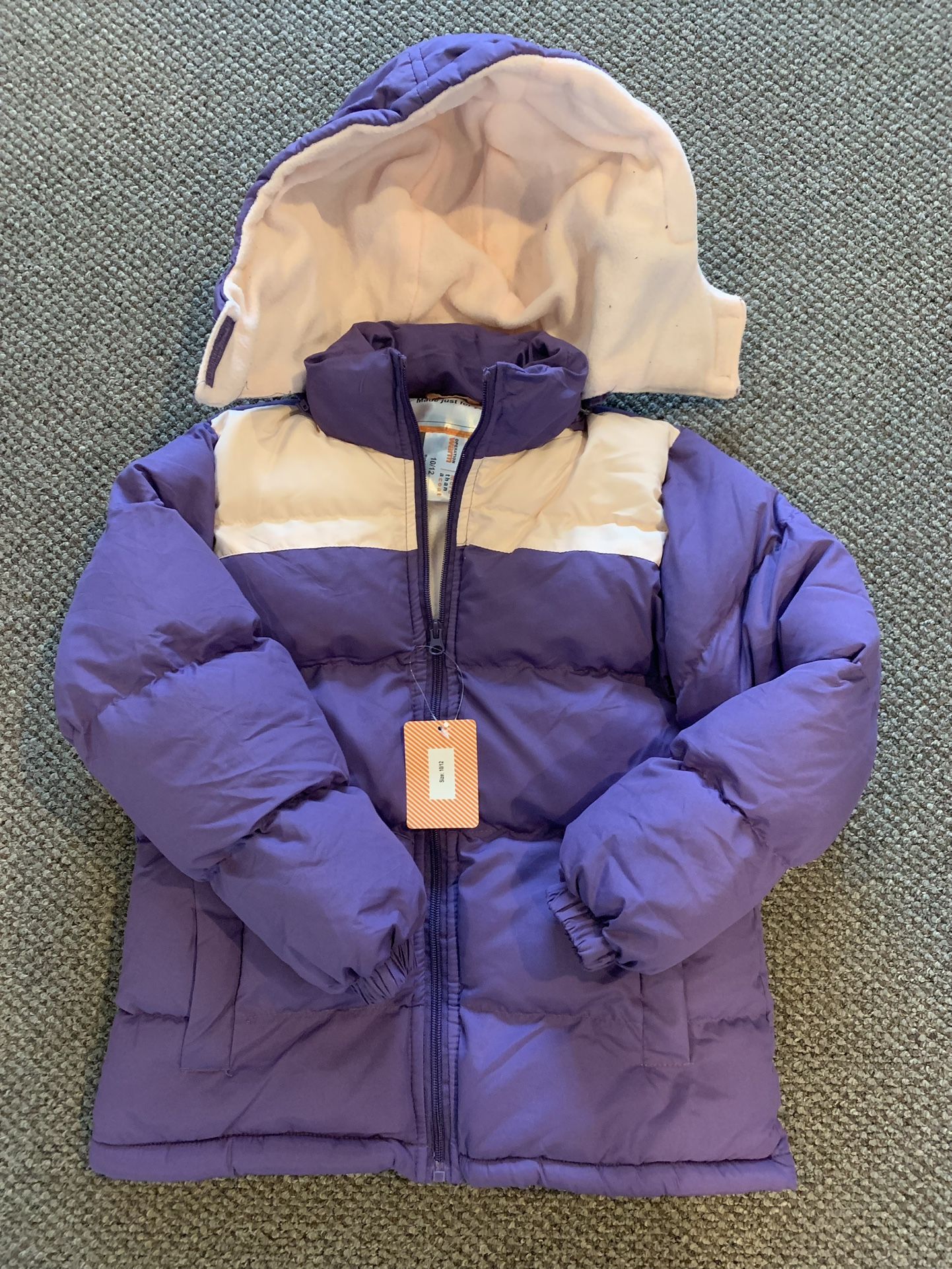 Brand New Girls Purple Coat Size 10/12 Inside fleece for extra warmth. Asking only $12