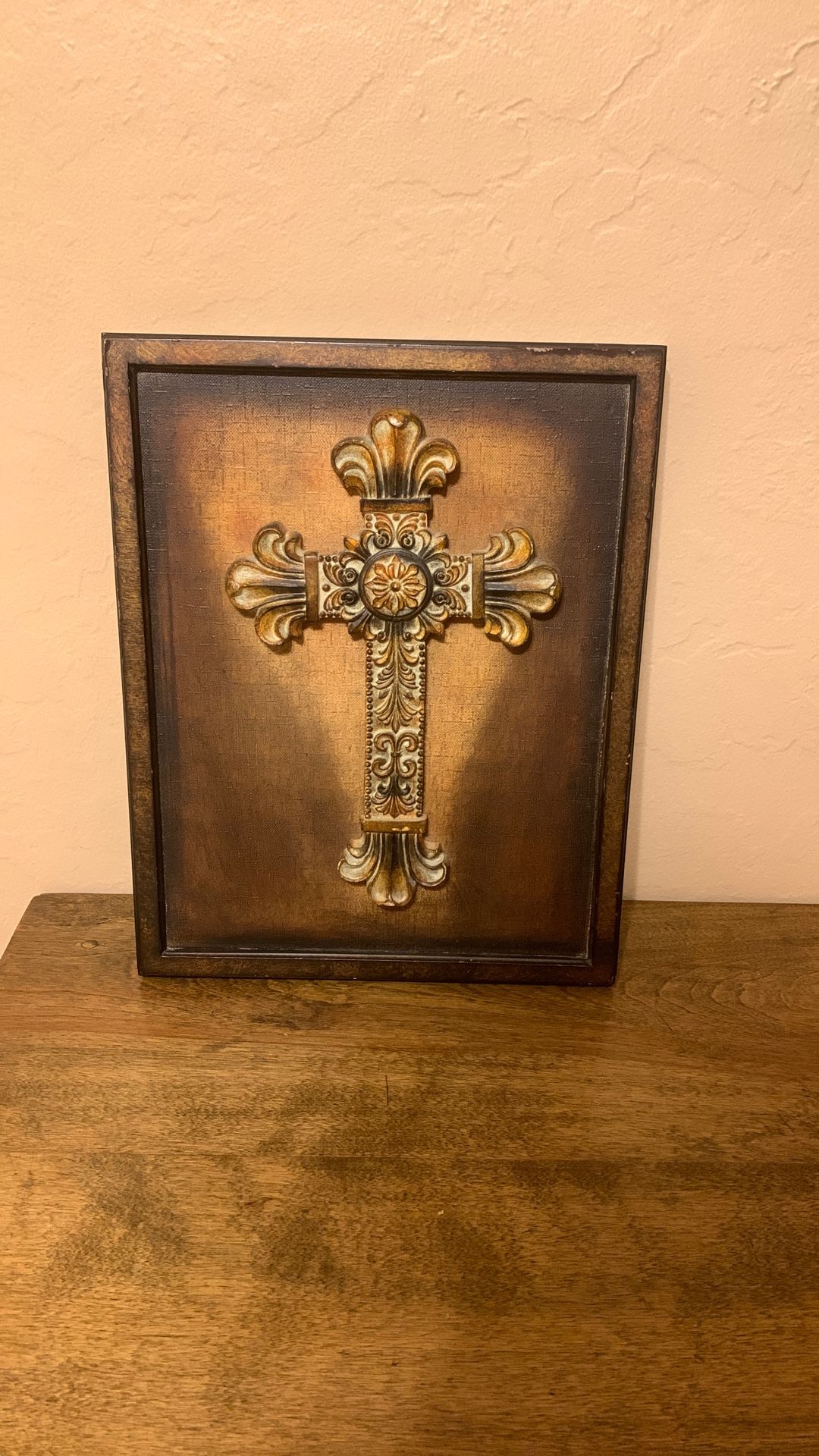 Vintage Framed Gaelic Cross