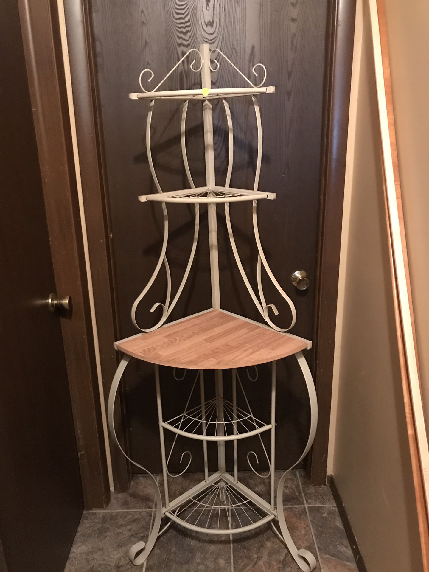 Corner stand. $20.00 wine rack stand. $40.00. Both for $55.00