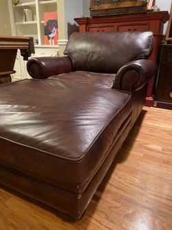 Top Grain Leather Chaise Lounge
