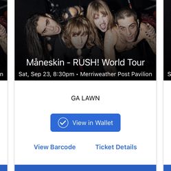 MÅNESKIN TICKETS - 23 September 2023