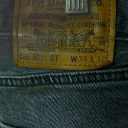 501 Levis Jeans Mens 34x32 