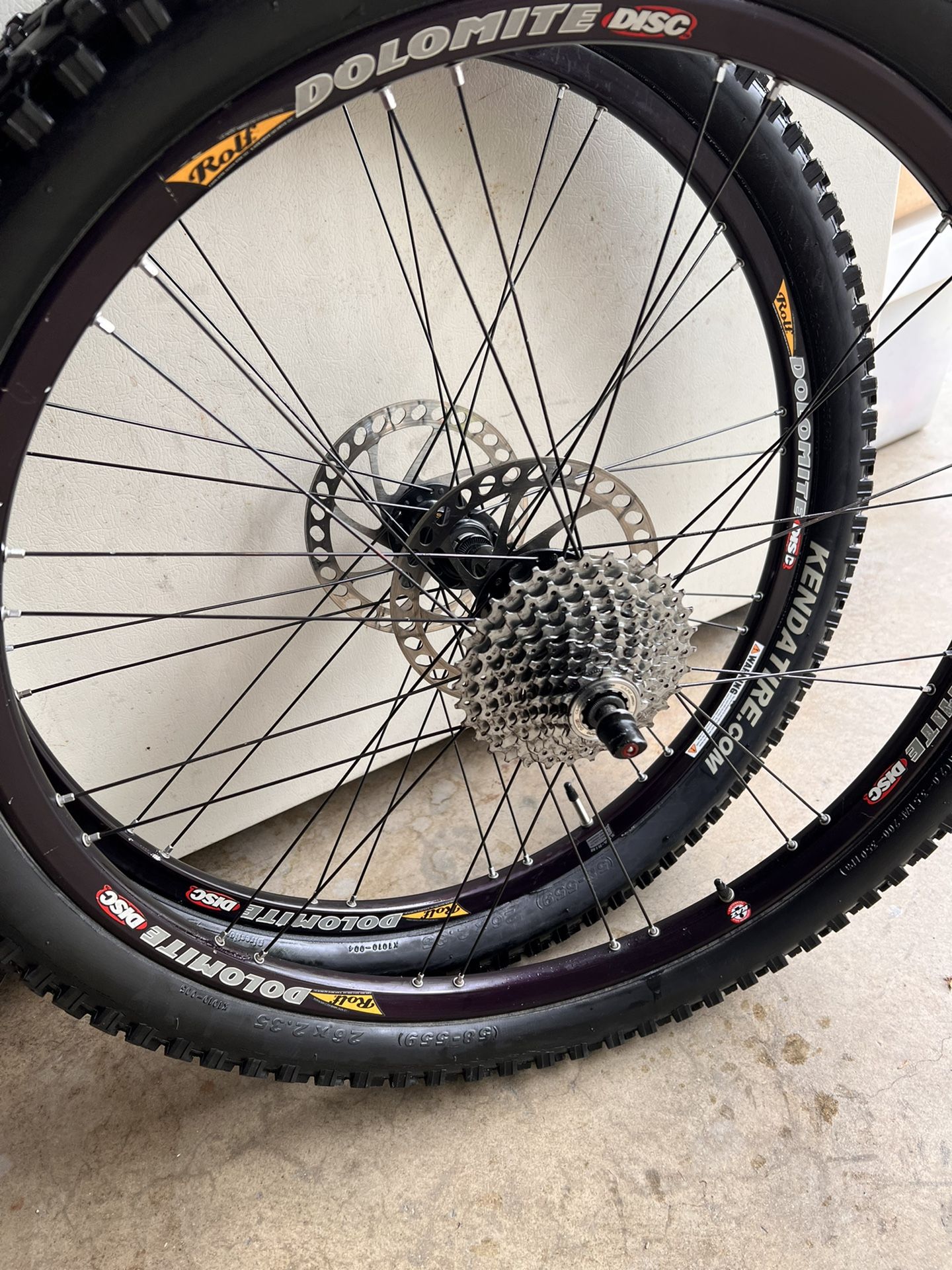 Rolf Dolomite Disk wheelset 26in. Rotors Quick Release For Sale
