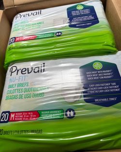 8 Bags Of medium Adult Diapers /Daily Briefs 20 In Each Pack