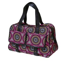 Pink And Black Kaleidoscope Duffel Bag