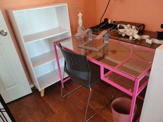 Table, chair, desk, accessories