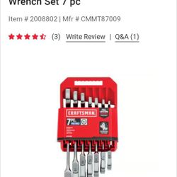 Craftsman 7pc Wrench Set