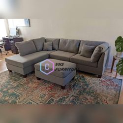 Sectional sofa with ottoman Living room couch