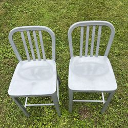 Two Metal Chairs 