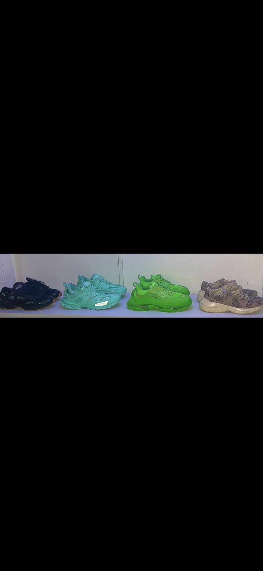 Balenciagas, LV, GUCCI , RAF Simons, Margielas