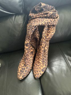 Leopard print boots
