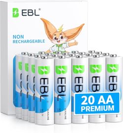 EBL AA Batteries 1 Pack Non-Rechargeable 1.5V Alkaline Double A Batteries