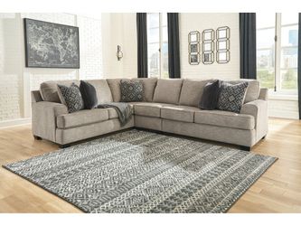 Bovarian Stone 3-Piece Sectional and Ottoman