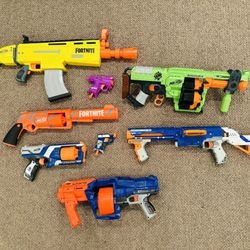 NERF GUNS - Including Fully Auto Fortnight Rifle