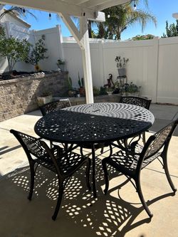 Wrought IRON PATIO TABLE  - $275