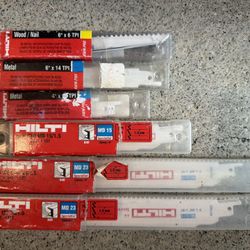 MAKE AN OFFER! - New Hilti Blades & Accessories Lot – Recip Saw Blades + Couplers + Chuck 