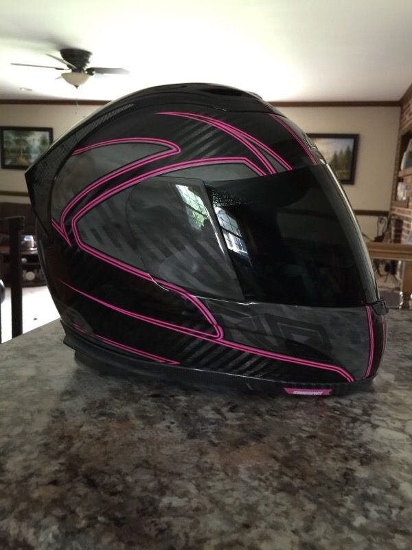 Women's Icon Airframe Carbon RR Full Face Pink & Black Helmet!!!