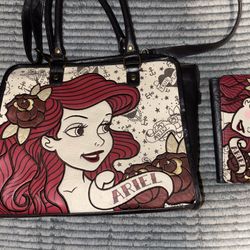 Disneys The Little Mermaid Large Tote Bag And Matching Wallet