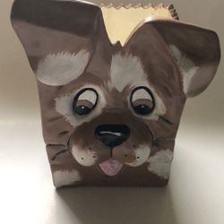 Unglazed Hand Painted Ceramic Planter/Holder Gift Bag