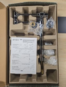 Euro Deck Mounted Pot Filler, Polished Chrome