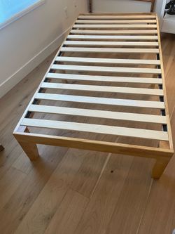 Two twin platform bed frames