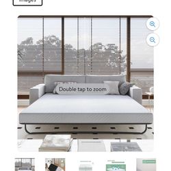 4.5 inch Memory Foam Mattress for Replacement, Sofa Bed Mattress, Queen