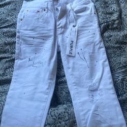White Purple Jeans