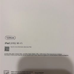 Apple iPad A-16 Brand new 128 GB + New Zagg Case 