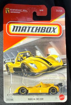Matchbox 1-125 series #71 Radical SR3 XXR in Yellow  1/64 Diecast