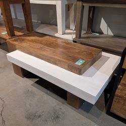 Ivory And Mango Wood Coffee Table 