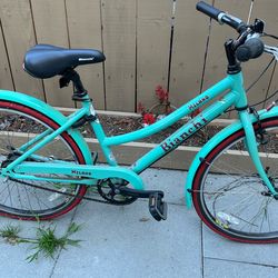 Bianchi step through Celeste bike with gears