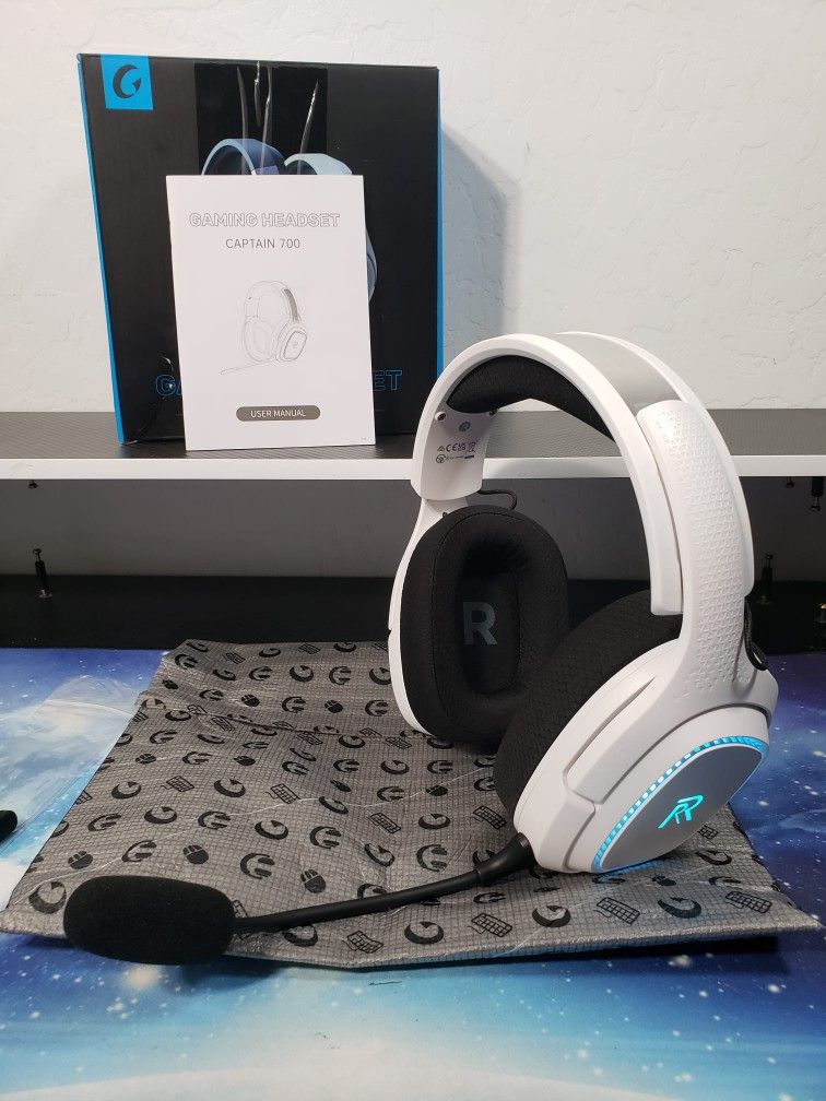 New RYR Wireless Gaming Headset for PC, PS5, PS4, Nintendo Switch, Gaming Headphones Wireless W/ Microphone Noise Canceling, Surround Sound, 3.5mm Wir