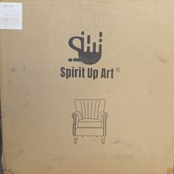Spirit Up Art Ottoman White Chair