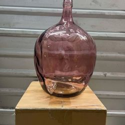 Glass Flower Floor Vase Extra Large 21" Tall Hand Blown Table Decor Home Decor NEW IN BOX!