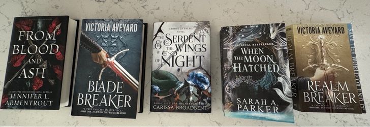 Fantasy Novel Hardcover/Paperback Book Lot of 5