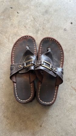 Brown Leather Comfort Sandals Women’s Size 6