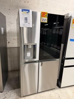 LG Side By Side Fridge New Open Box 📦  Working Perfectly With Warranty, Free LOCAL DELIVERY Available 