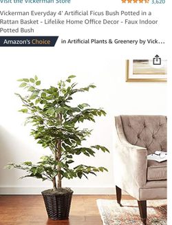 Vickerman 4ft artificial ficus bush