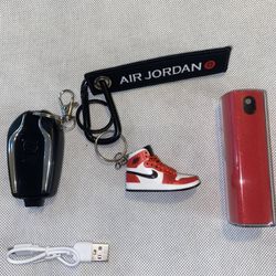 Lot of 3 mini Keychain Charger, Sneaker Keychain, Screen Clear