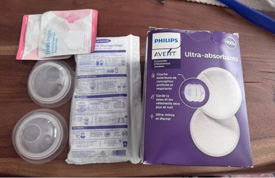 Breast pads, milk storage bags