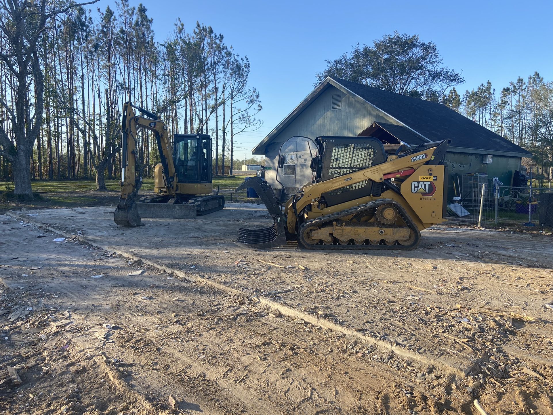 Skid Steer and excavator